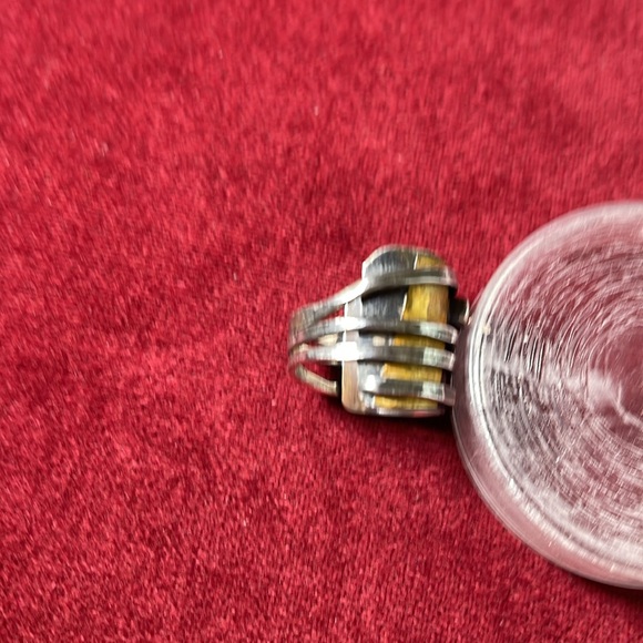 Silver and Gold Statement Ring - Picture 3 of 4